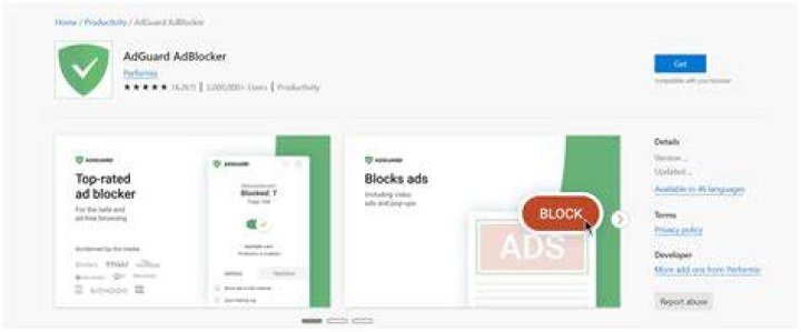 Ad blocker and tracker blocker browser extensions