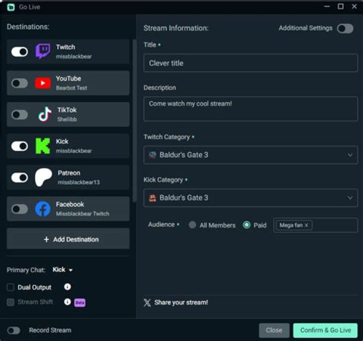 Adult video streaming category navigation interface