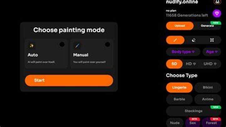 AI nudify output modes customization options