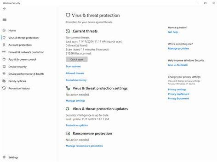 Antivirus and browser settings for device protection