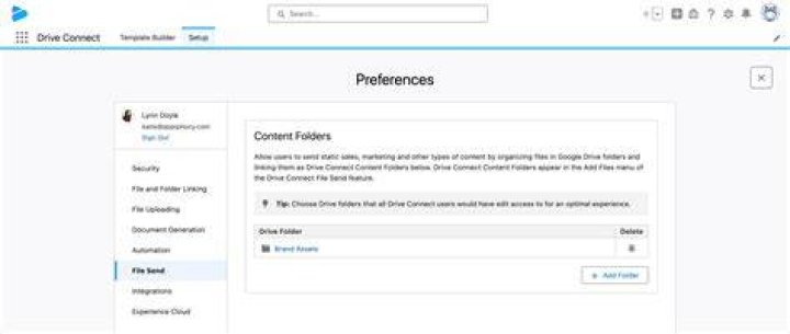 Categorized content folders online