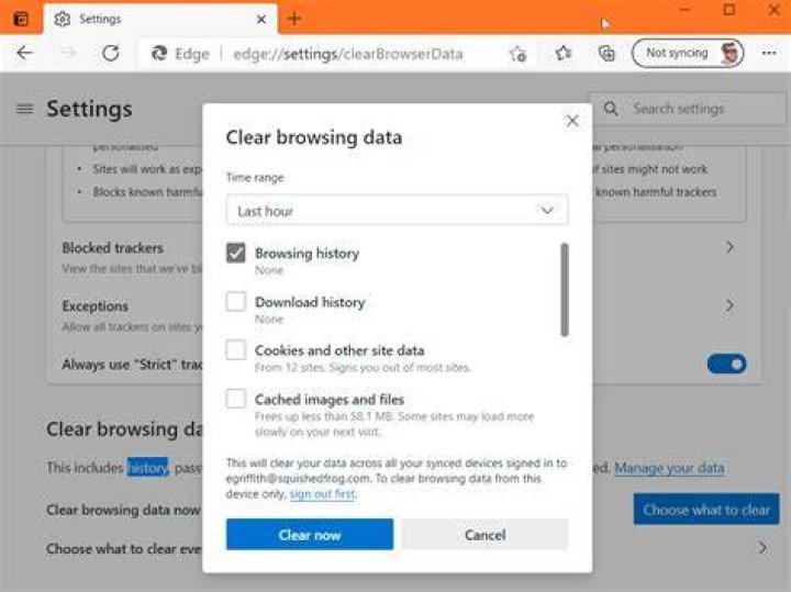 Clear Browser Cache