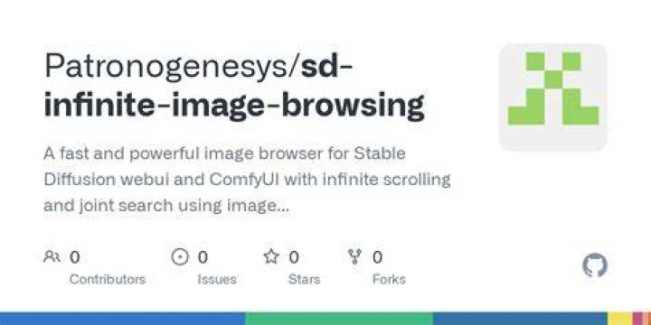 Infinite image gallery browsing platform interface