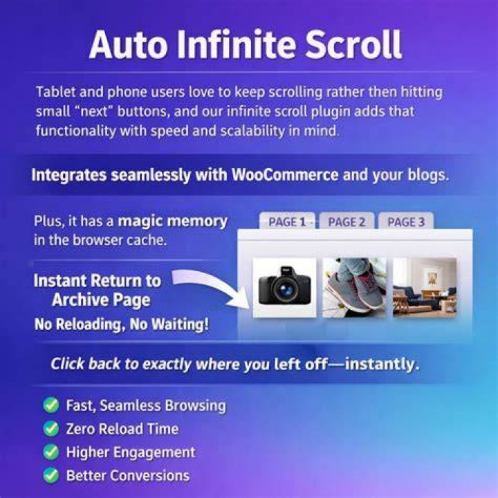 Infinite scroll image browsing experience