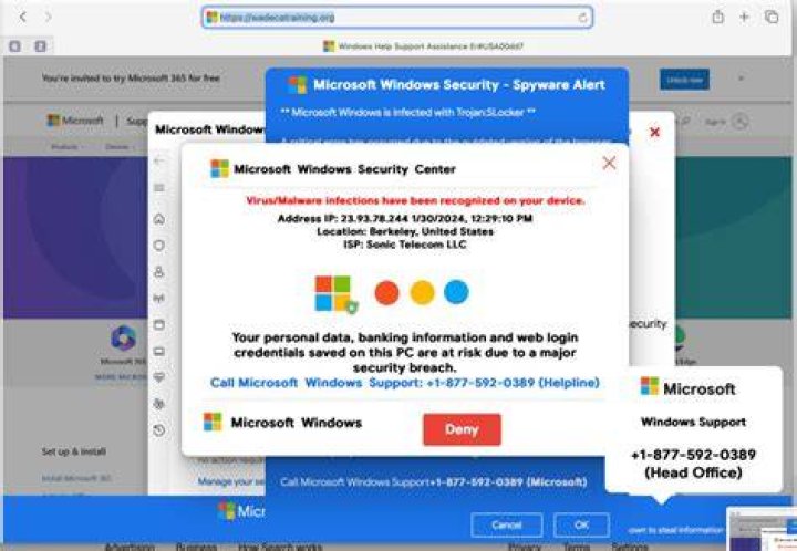 Malicious pop-up ads on streaming sites